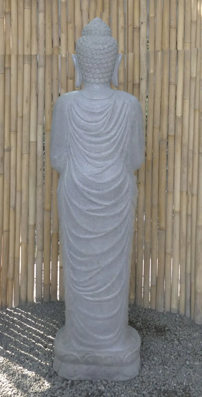  Product image 5 of the product “Standing Buddha made of Riverstone, position Namaskara , H. 180cm. ”